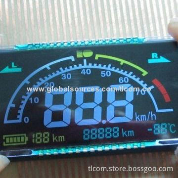 TN Negative Black Background LCD Module, Ideal for Auto Meters